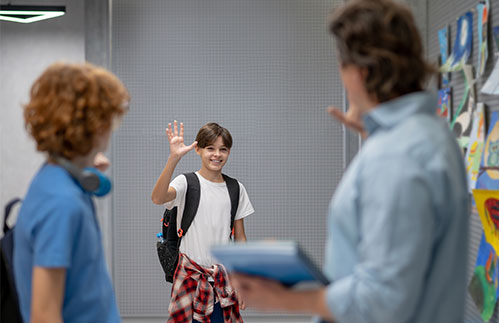School classroom door