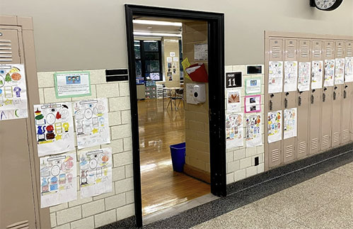Classroom door for a lockdown